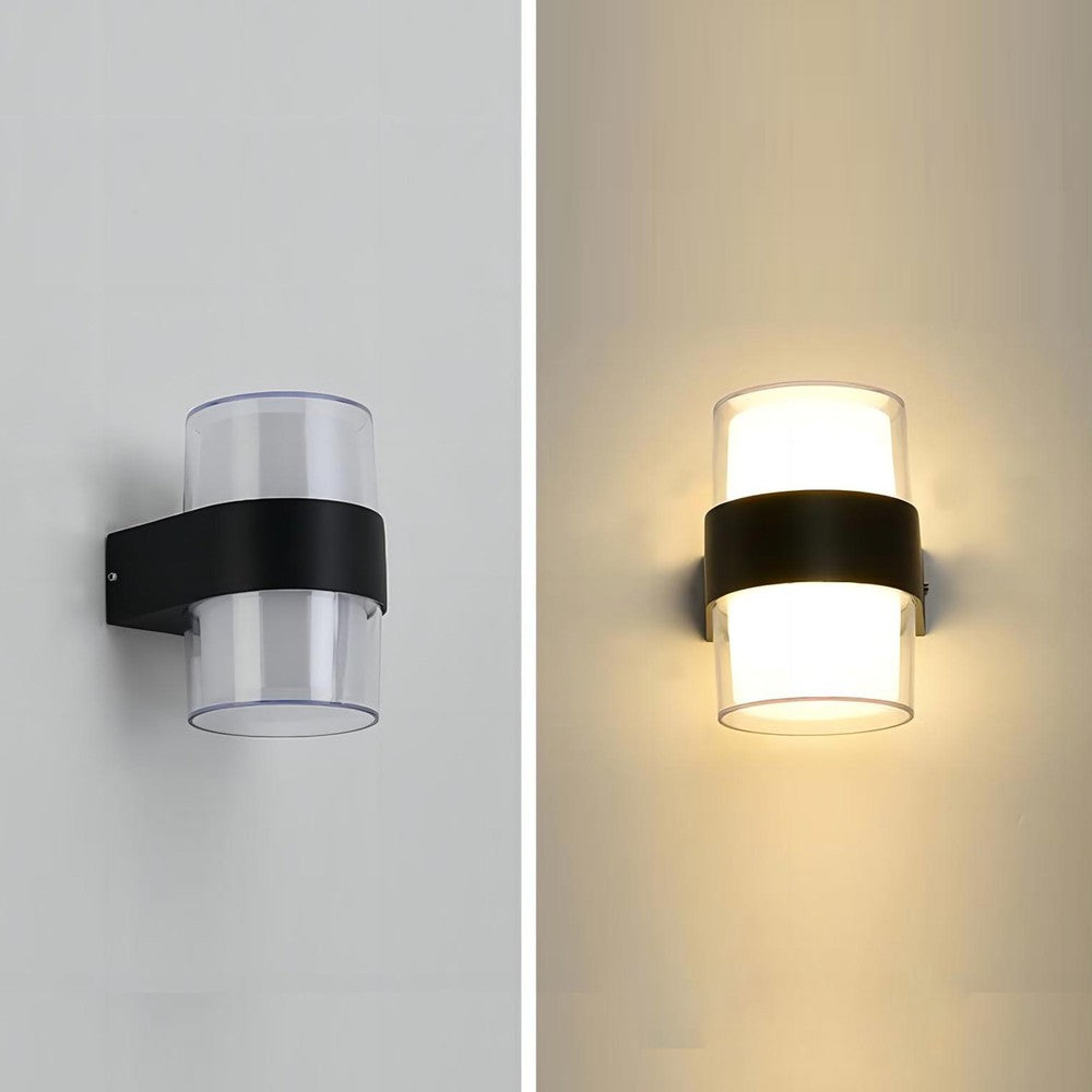 LED væglampe - 9W, rund, IP65 udendørs, 230V, inkl. lyskilde