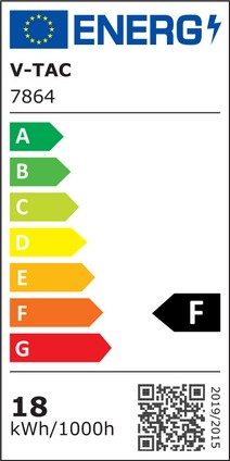 V-Tac 18W LED Indbygningspanel - Ø20,5 cm Hul, Ø22,8 cm Mål, 230V, 1850lm, RA80