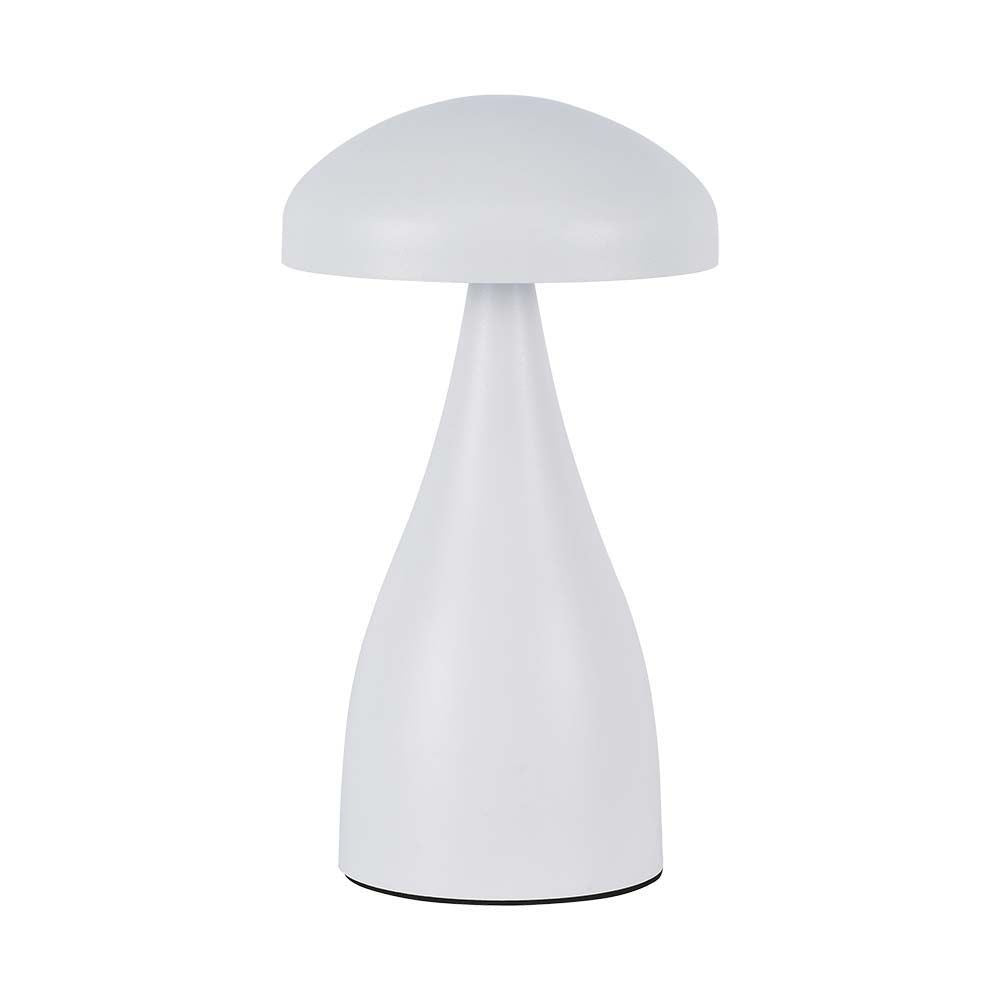 V-Tac Mini Opladelig CCT Bordlampe - Hvid, IP20, Touch Dæmpbar, Effekt: 1W, Lysstyrke: 55lm