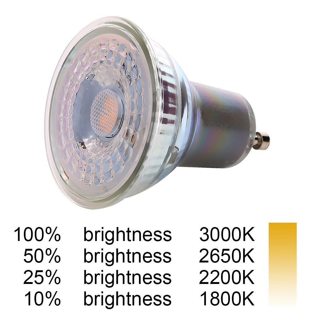 LEDlife DimToWarm spot - 6W, dæmpbar, 230V, GU10, høj farvegengivelse