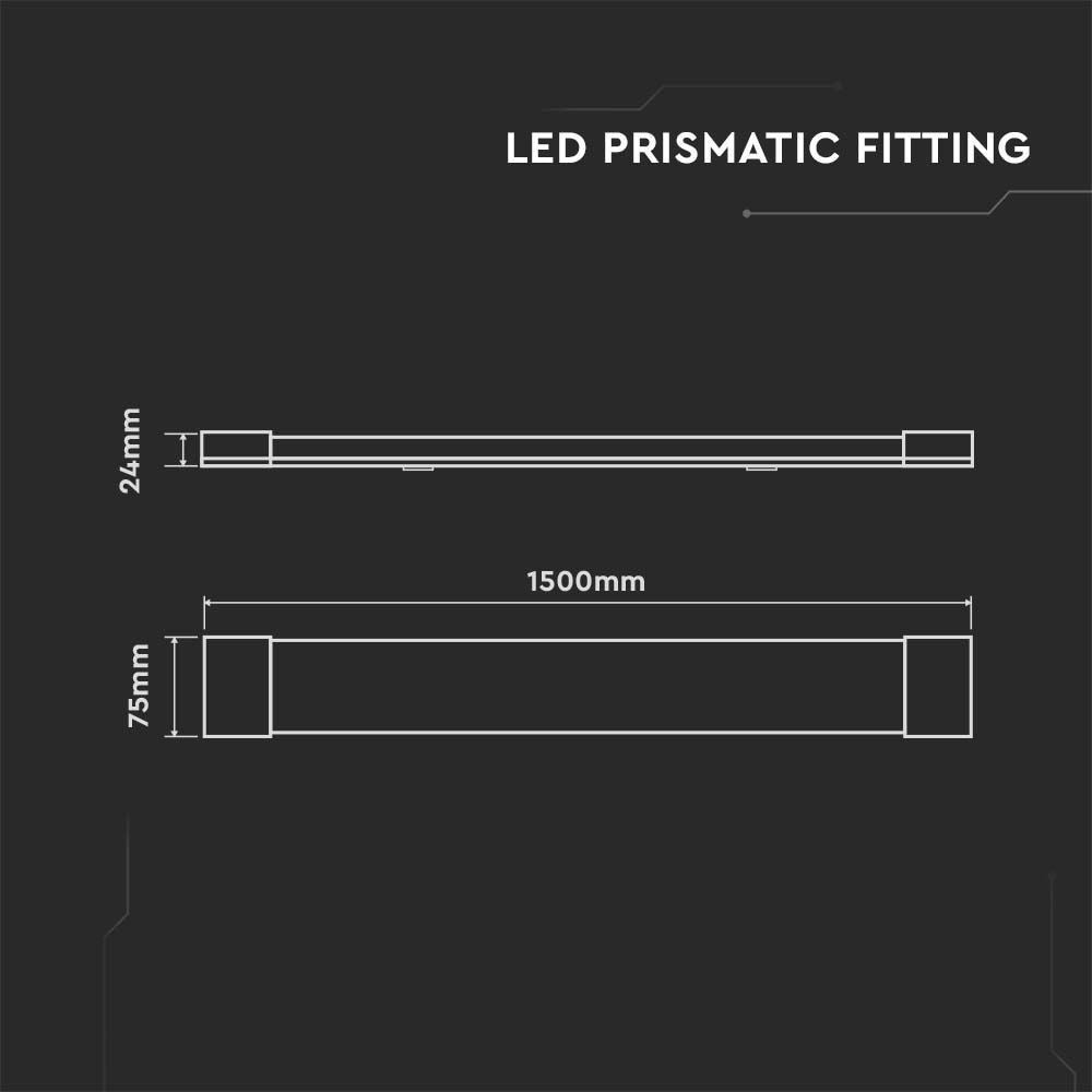 V-Tac 50W LED armatur - 150 cm, 3 års garanti, 230V