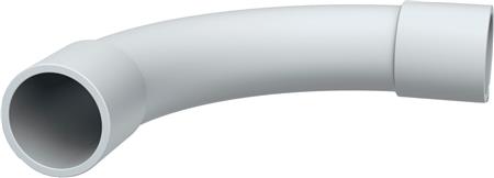 BØJNING PVC 16 MM 90GR. GRÅ 2-PAK