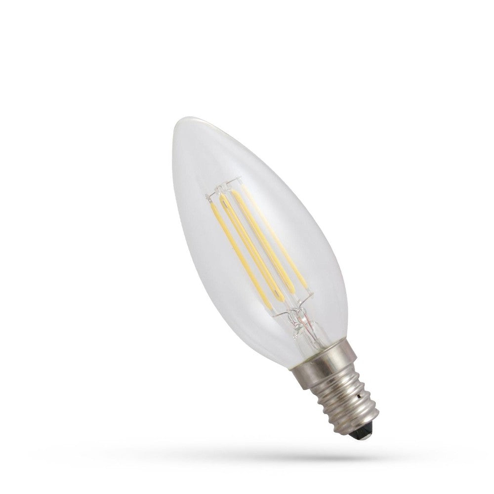 Spectrum 6W LED pære - C35, kultråd, ekstra varm hvid, 1800K, E14 - Energieffektiv og stemningsfuld belysning til dit hjem.