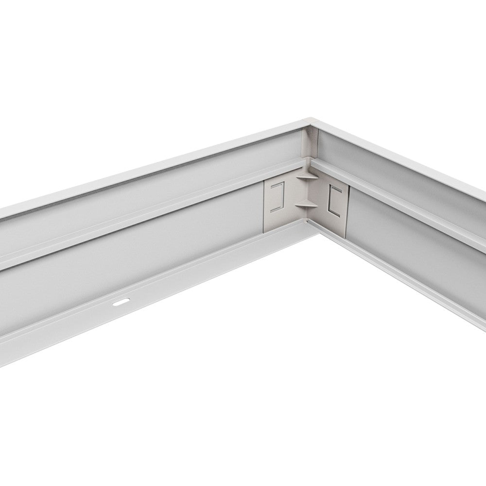 Rammesæt til 60x60 LED panel - Hurtig samling, plasthjørner, skrufri montering, hvid kant