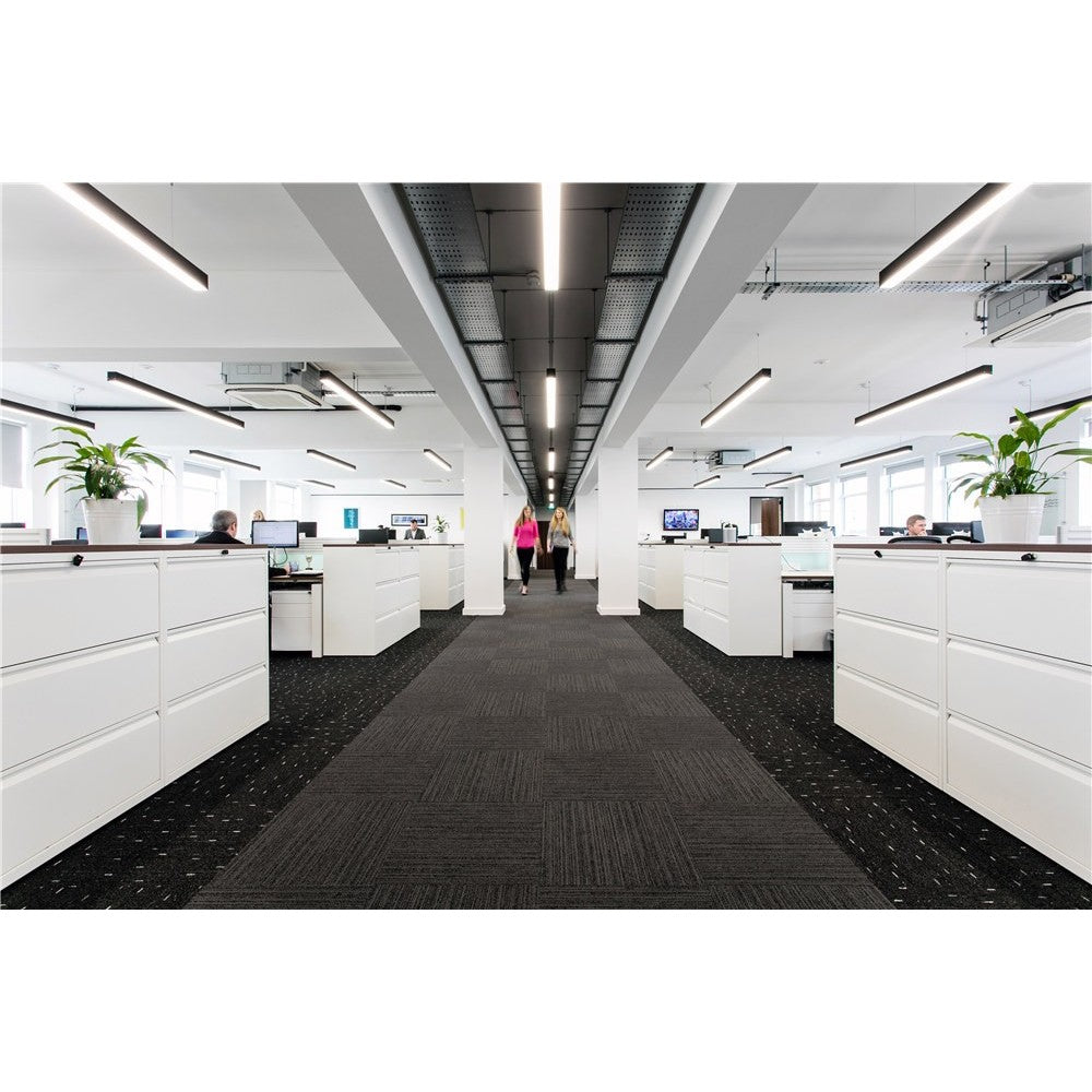 40W LED lysskinne til kontor - Hvid, 100 lm/W, 120 cm inkl. wireophæng