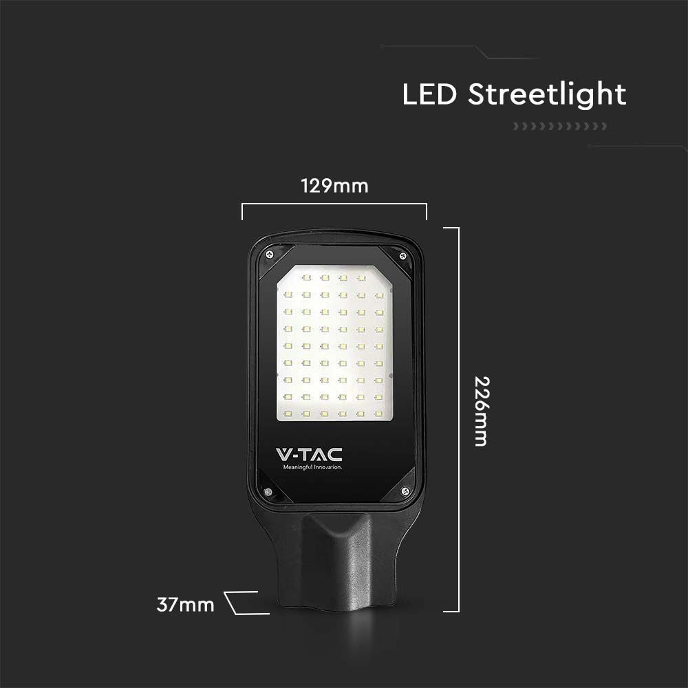 V-Tac 30W LED gadelampe - Ø45mm, IP65, 84lm/w, 2510lm, RA70