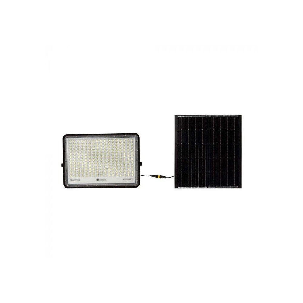 V-Tac 240W Solcelleprojektør LED - Sort inkl. solcelle, fjernbetjening, batteri - IP65 | 2600lm, RA80