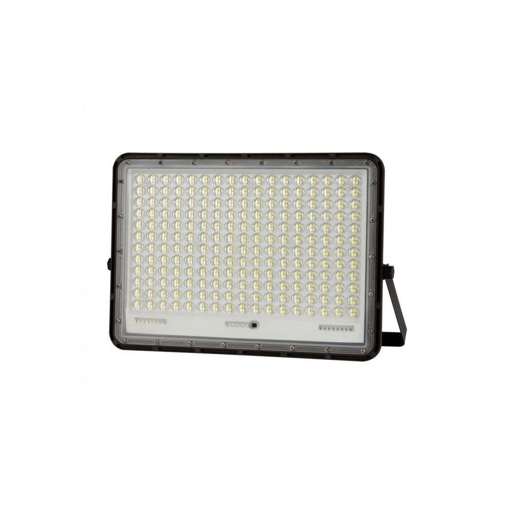 V-Tac 240W Solcelleprojektør LED - Sort inkl. solcelle, fjernbetjening, batteri - IP65 | 2600lm, RA80