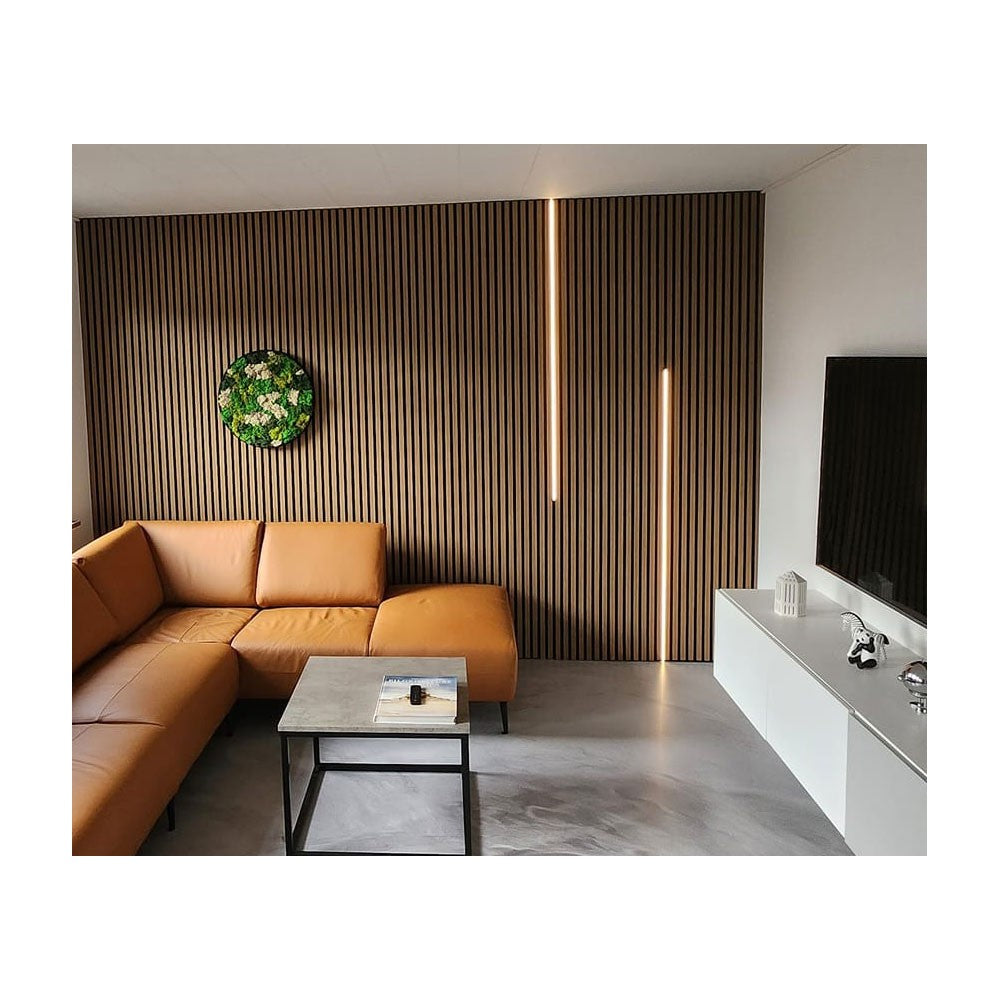 Profilsæt til akustikpanel inkl. CCT LED strip - Sort cover og endestykker inkluderet