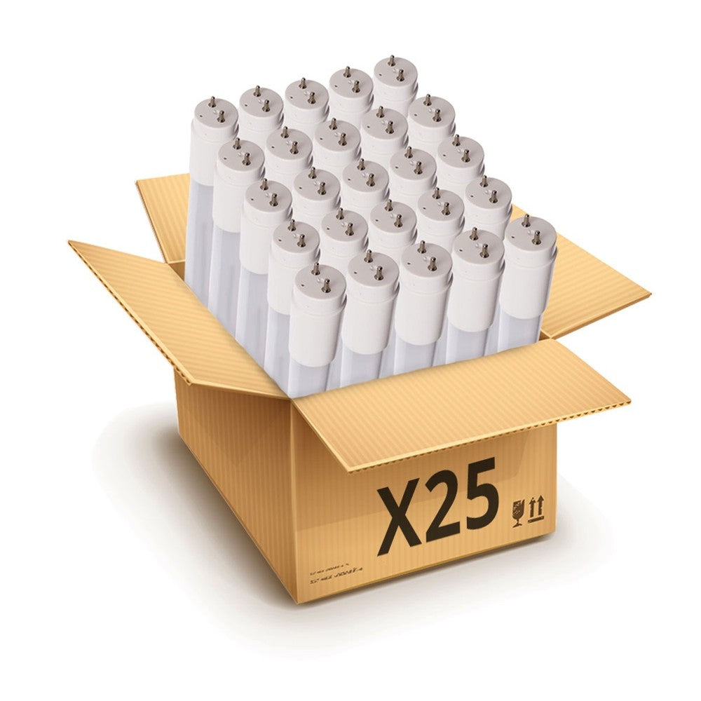 25x LED rør - Glas, 8,5W, 60cm, Spectrum, 230V, 850lm