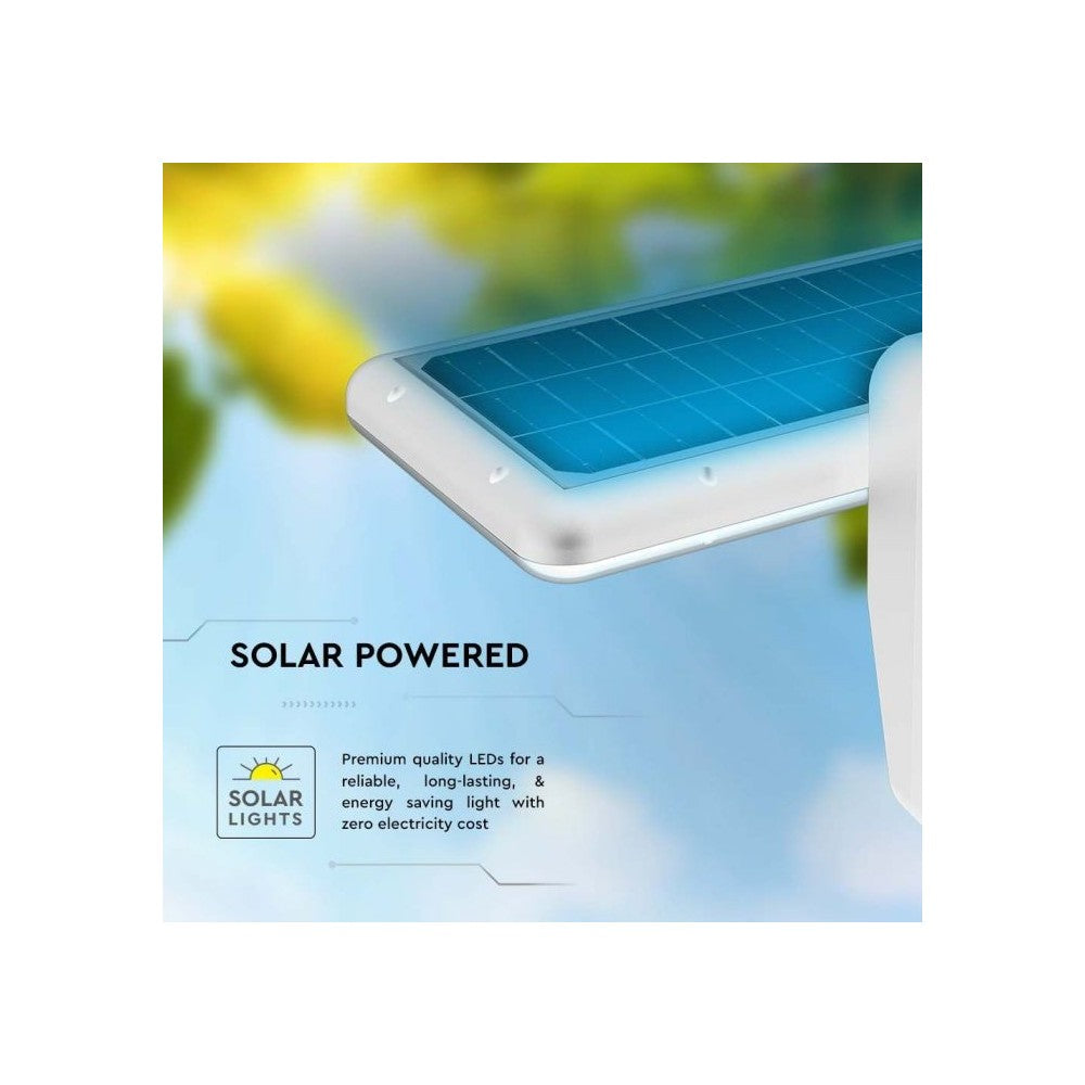 V-Tac 15W Solcelle væglampe LED - Hvid, sensor, Vandtæt, 2000lm, 3 års garanti