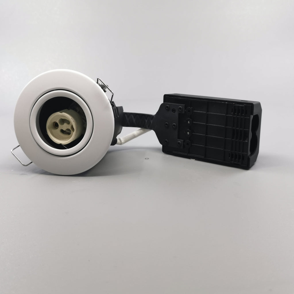 Pro Uni Install m. GU10 fatning - Rund, mat hvid