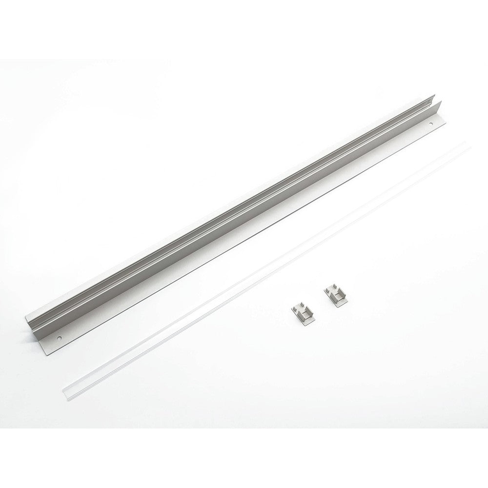 Troldtekt Skinne til LED strips - Planforsænket, 120 cm, Forlængbar