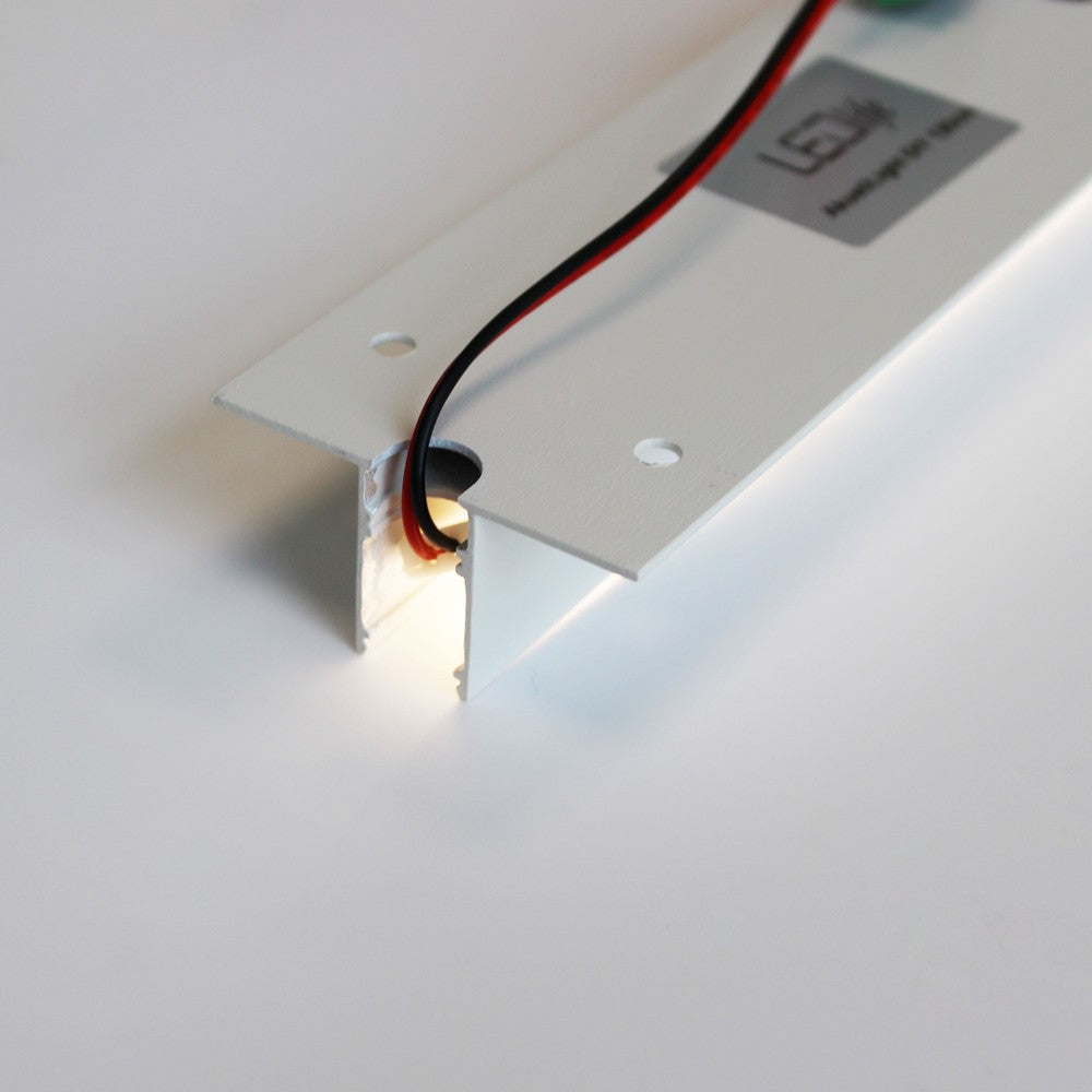 Troldtekt Skinne til Planforsænket LED strips - 60 cm, Forlængbar