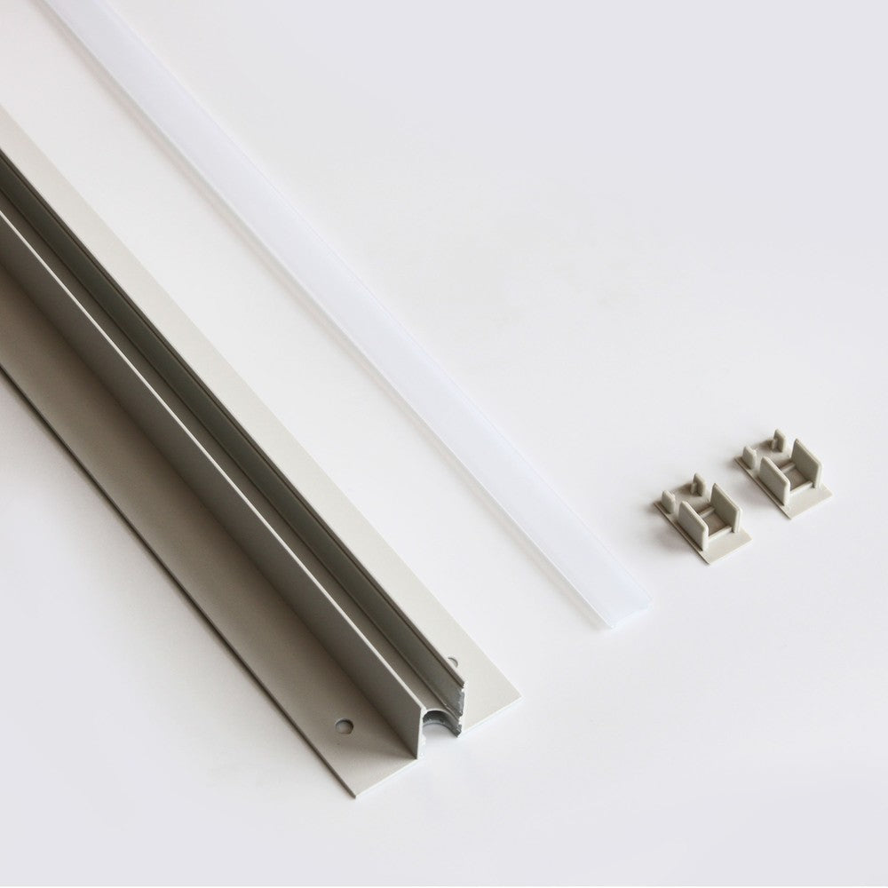 Troldtekt Skinne til Planforsænket LED strips - 60 cm, Forlængbar