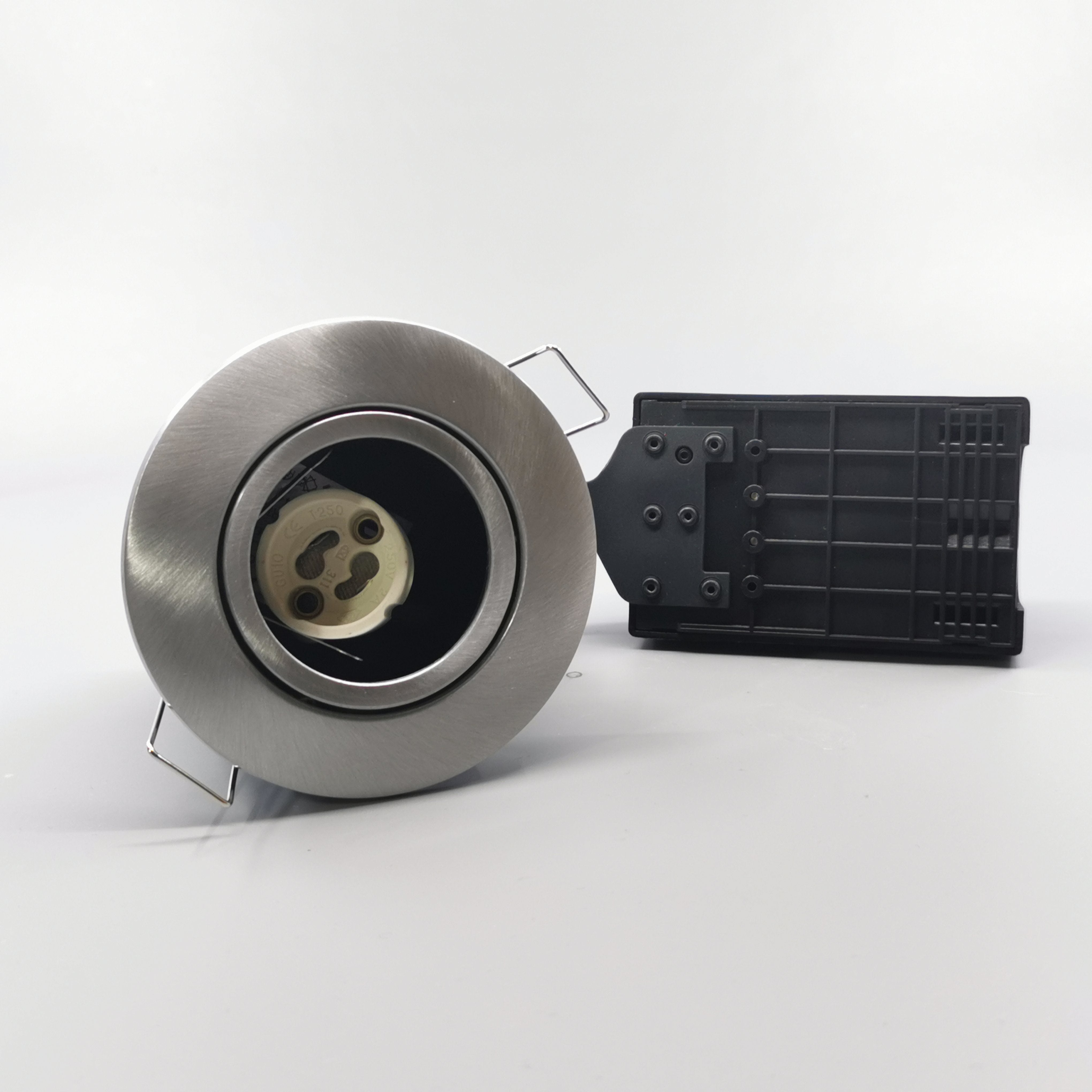 Pro Uni Install m. GU10 fatning - Rund, børstet