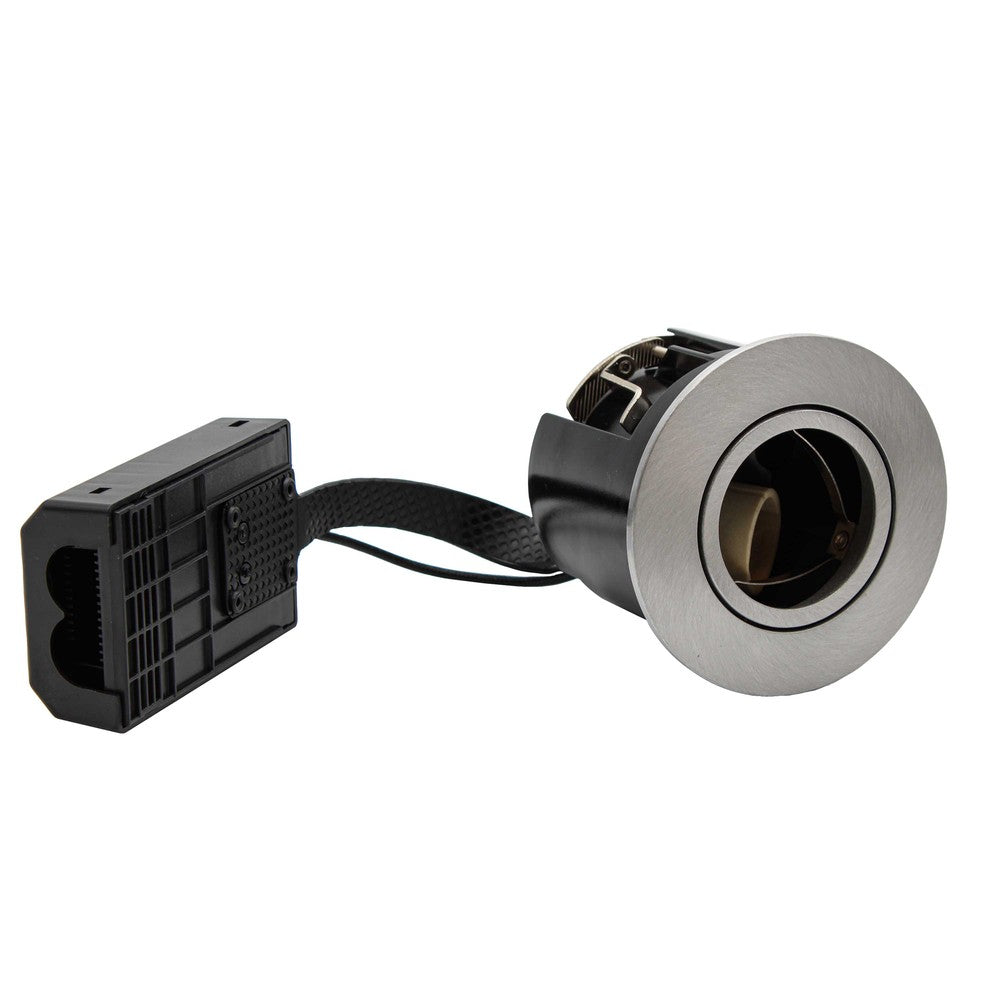 10 stk. Inno88 indbygningspotter inkl. 6W RA97 GU10, børstet alu, IP44, godkendt i isolering - 230V input