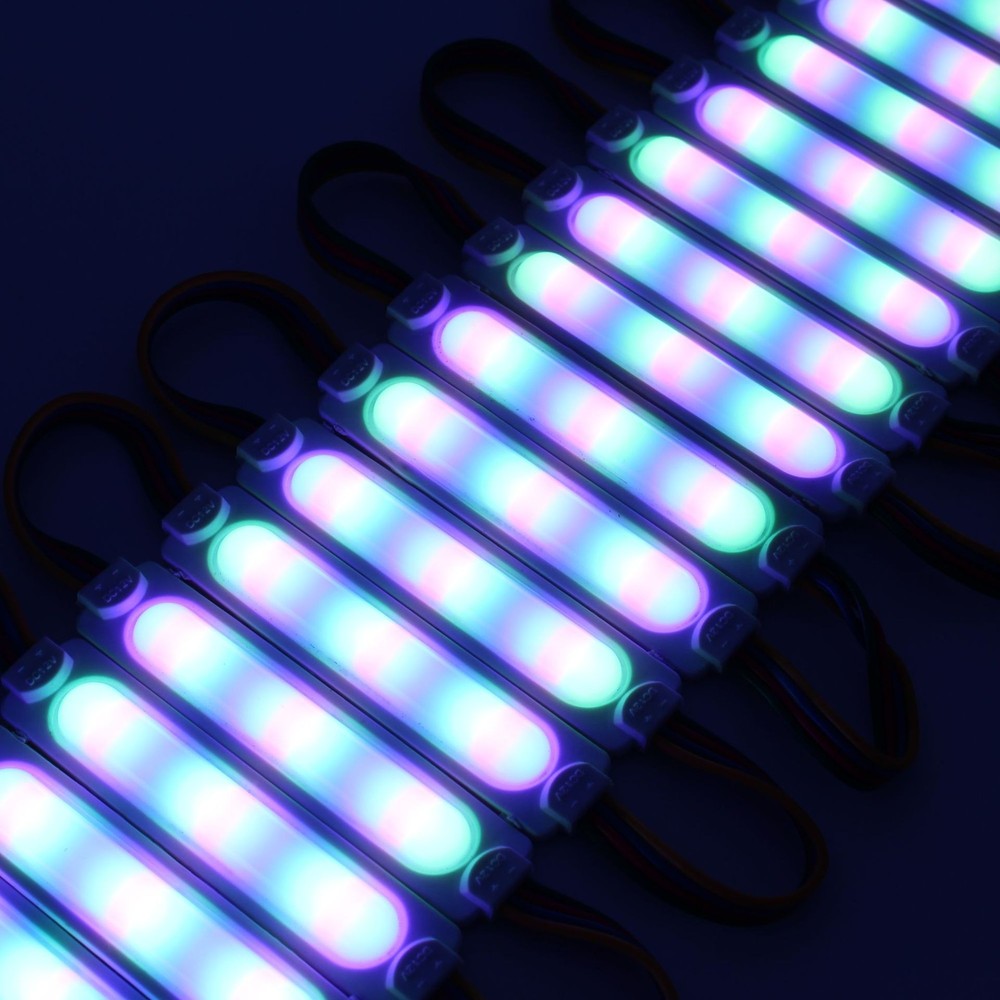 Vandtæt RGBIC LED modul - 20 stk, 2W, IP65, 12V, til skilte og special løsninger