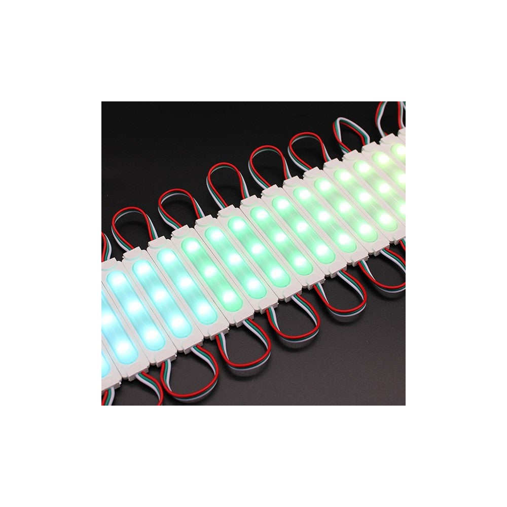 Vandtæt RGBIC LED modul - 20 stk, 2W, IP65, 12V, til skilte og special løsninger