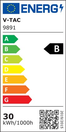 V-Tac 30W LED projektør - 185LM/W, arbejdslampe, udendørs, høj effektivitet og vandtæt (IP65)