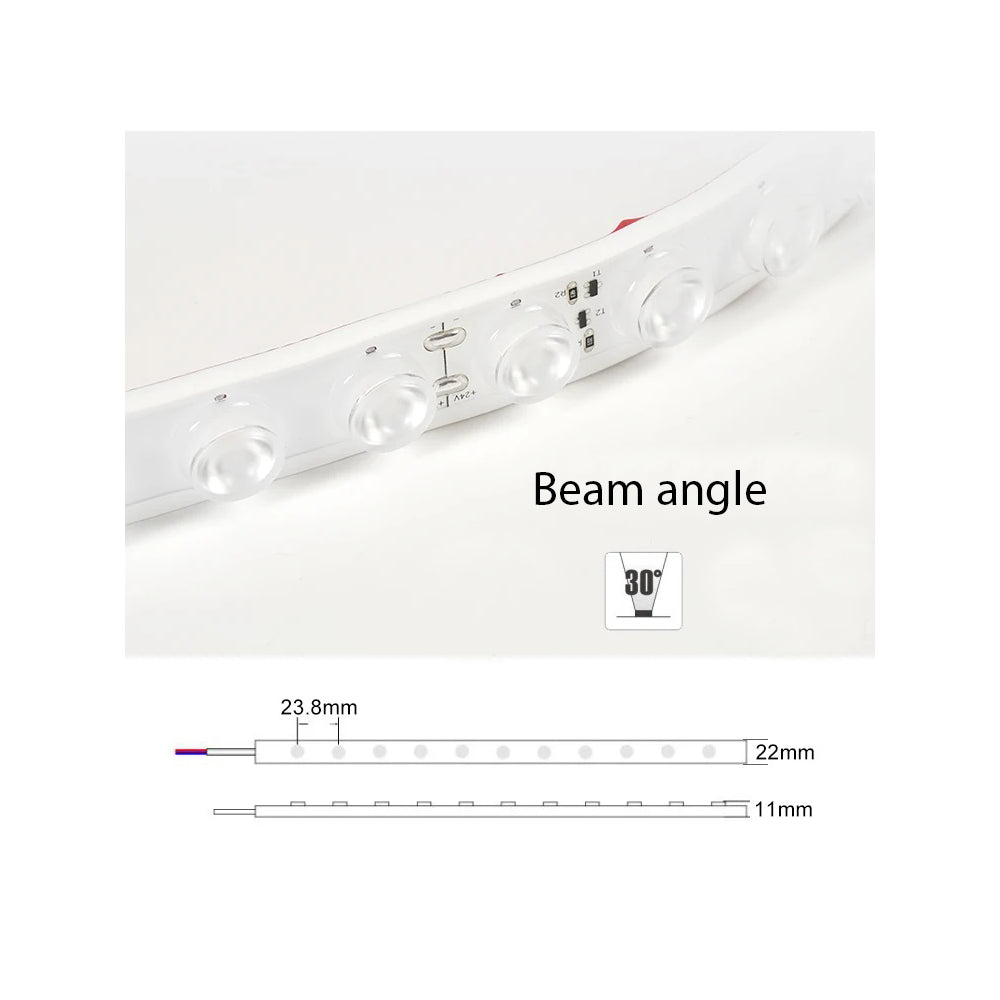 LEDlife 22W/m LED strip - 5m, Vægskylle IP68, 24V, 48 LED pr. meter