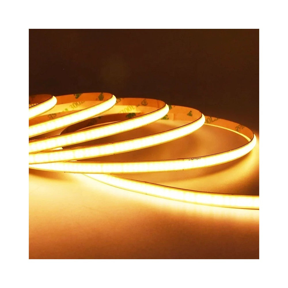 8W/m CCT COB-LED strip til 120 cm profil - 115 cm, IP20, 608 LED pr. meter, 5mm bred, 24V, RA97