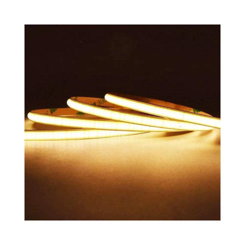 8W/m CCT COB-LED strip til 120 cm profil - 115 cm, IP20, 608 LED pr. meter, 5mm bred, 24V, RA97