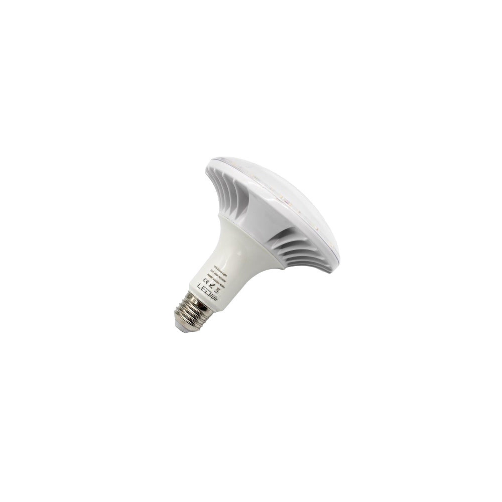 LEDlife 28W LED vækstlampe - E27, fuld spektrum, 120 graders spredning - 3300lm, RA80, 230V