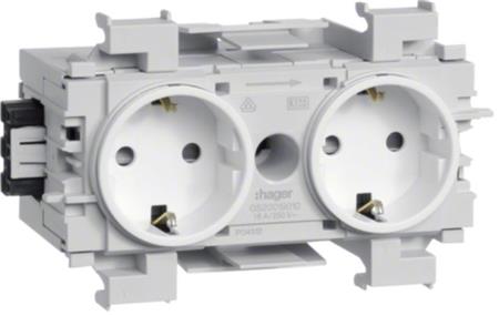 STIKKONTAKT ECOLINE 2XSCHUKO FRONT