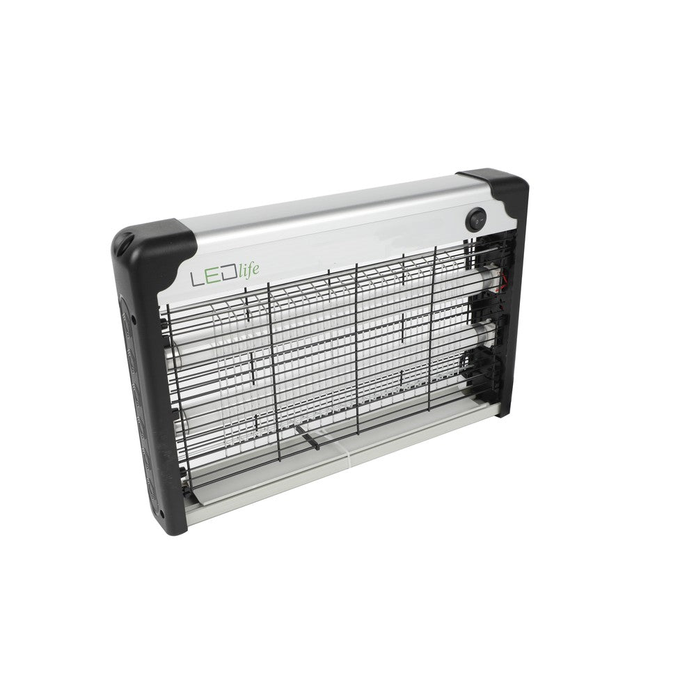 LEDlife insektlampe - 2x15W, indendørs, UV-lys, dækker 100m2, effekt 30W