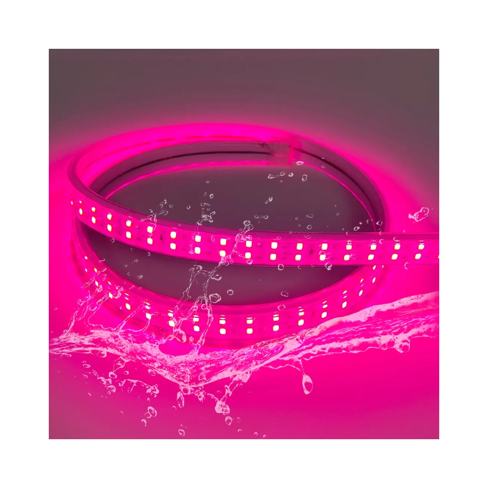 5 meter vandtæt LED strip med 180 LED, 10W pr. meter - IP67, 230V