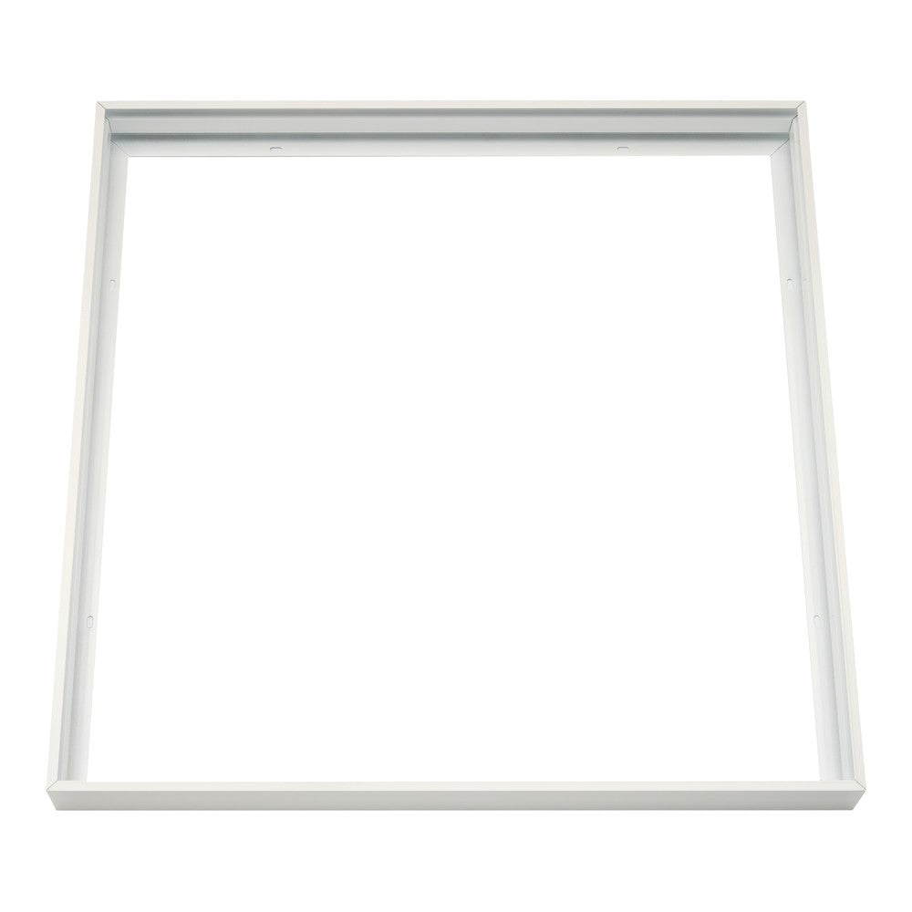 Ramme til 60x60 LED panel - Samlesæt med plasthjørner og hvid kant, 65mm høj