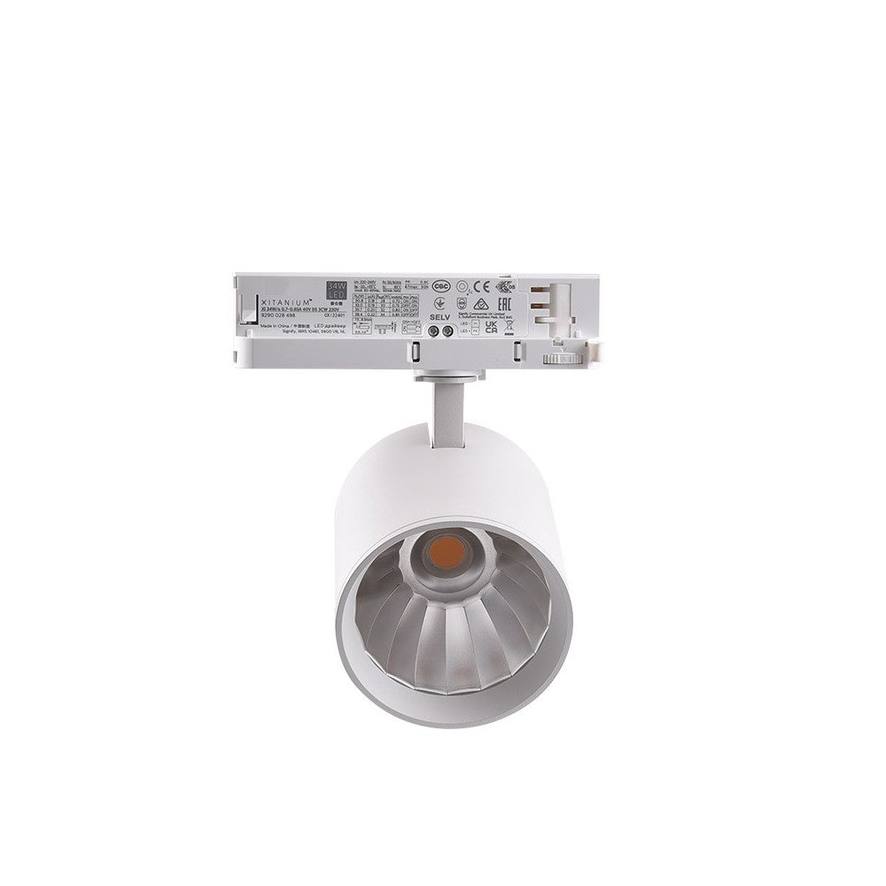 LEDlife 30W vækst skinnespot i hvid farve med 3-faset system - Effekt: 30W, Input: 230V, Lysstyrke: 2800lm, Farvegengivelse: RA95.