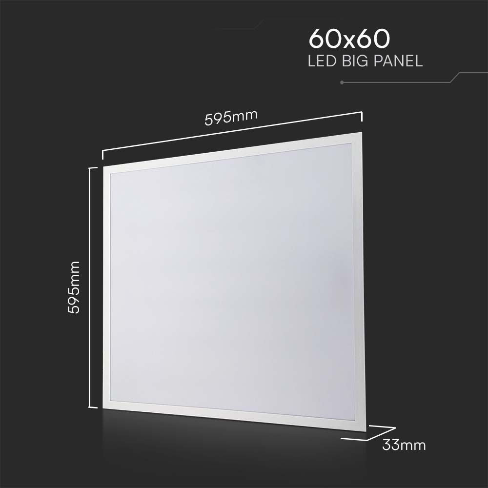 V-Tac LED panel - 36W, hvid kant (60x60)