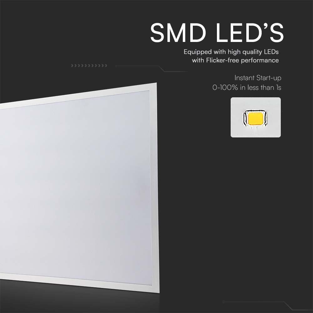 V-Tac LED panel - 36W, hvid kant (60x60)