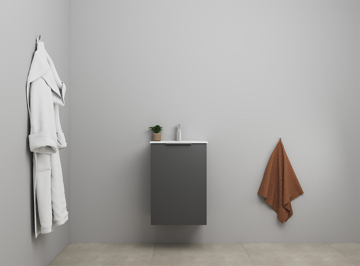 Sanibell Online usamlet møbelsæt 46x36cm mat antracit med 1 låge