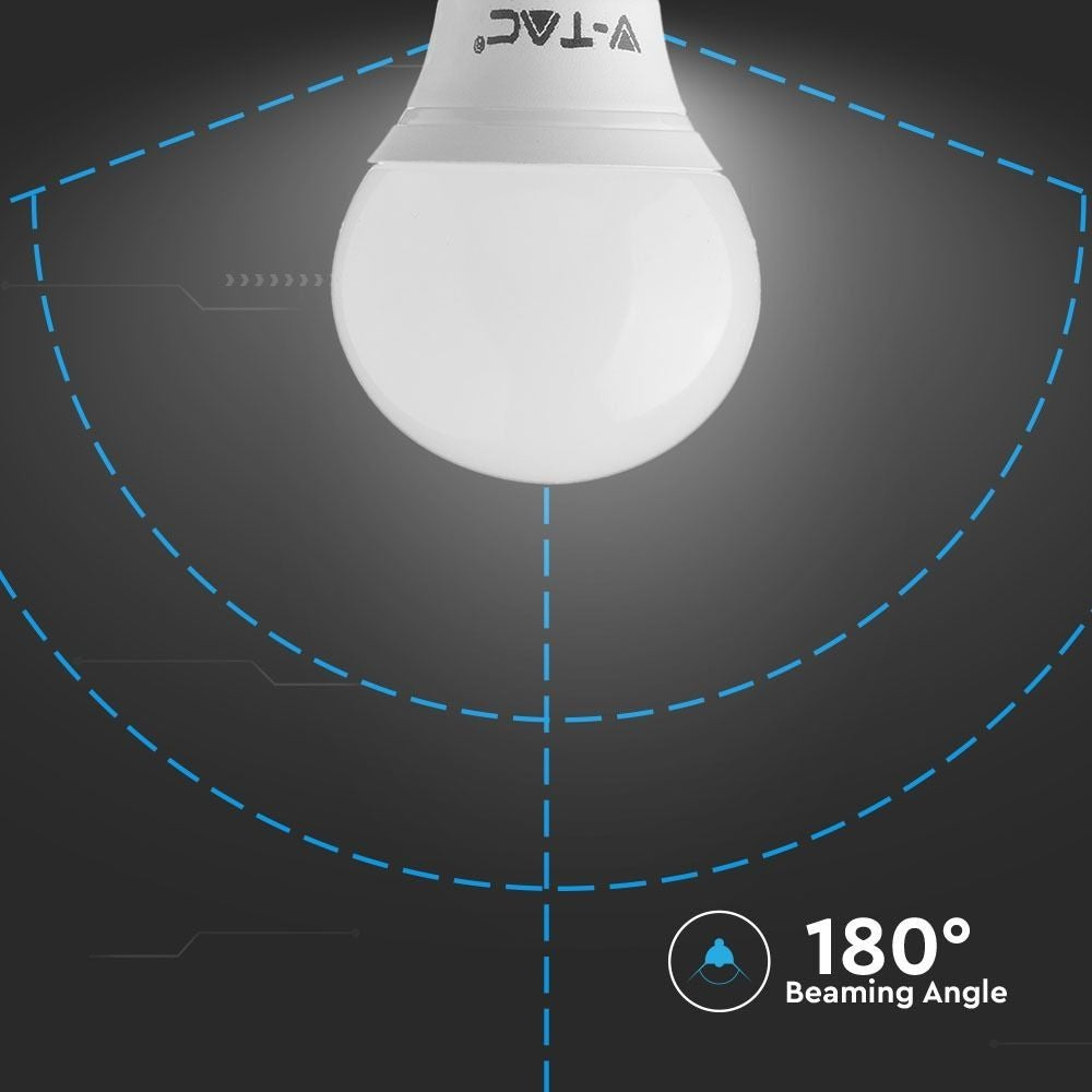 V-Tac 4W LED pære - P45, E14, 320lm, RA80, 230V
