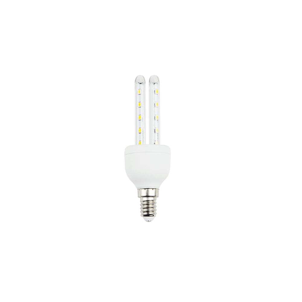 LED pære B5 T3 2U 6W E14 3000K - Erstatter 42W, 510lm, RA80, 3 års garanti