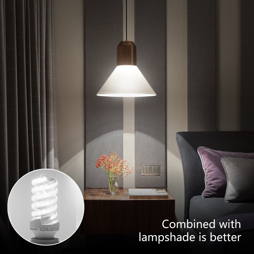 LED B5 Spiral 7W E27 3000K 620lm RA80 3 års producentgaranti