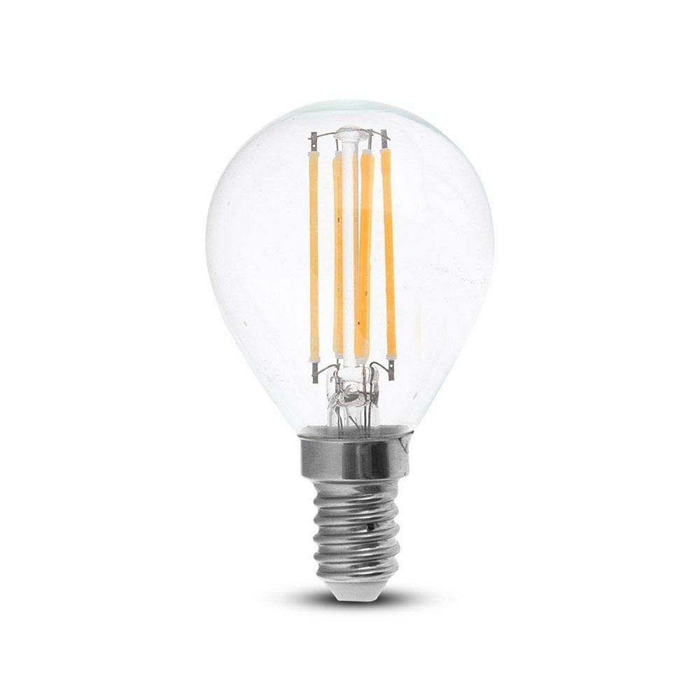 V-Tac 4W LED kronepære - Kultråd, P45, E14 - Erstatter 40W