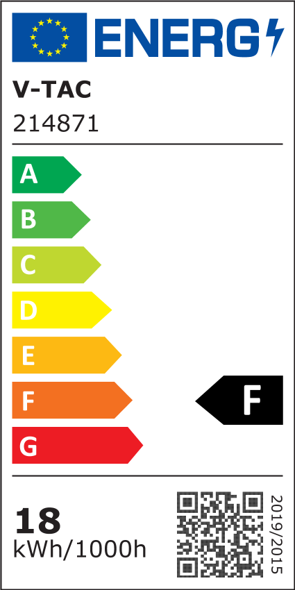 V-Tac 18W LED indbygningspanel - Hul: 20,5 x 20,5 cm, Mål:22,5 x 22,5 cm, 230V, 1500lm, RA80, Flicker free