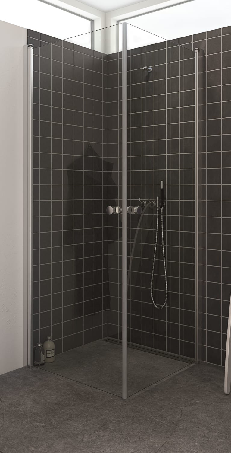 Dansani Match Brusedør 200*87-89 cm, klart glas