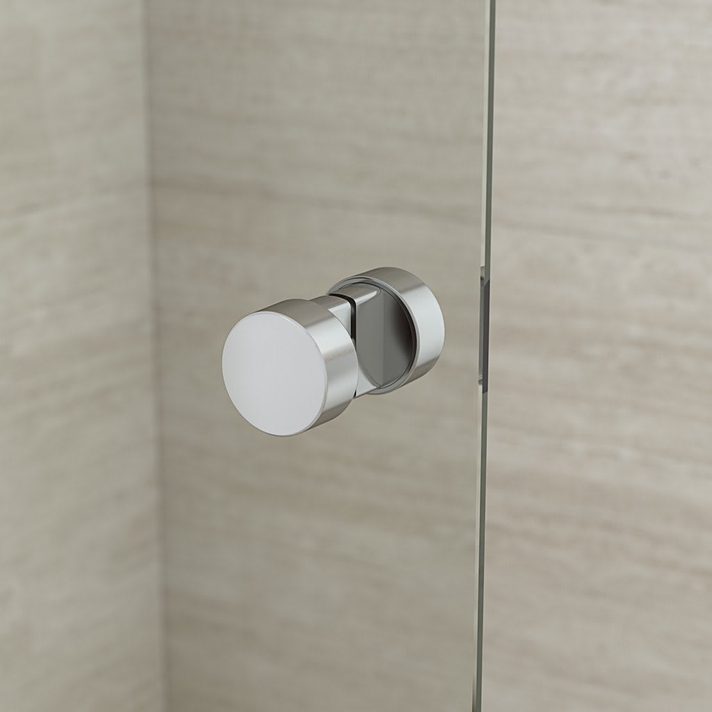 Dansani Match Halvrund Brusedør 200*87-89 cm, klart glas