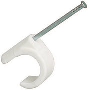 CLIPS, HVID, FOR KABEL Ø 3-5 MM, 20 MM, 100 STK