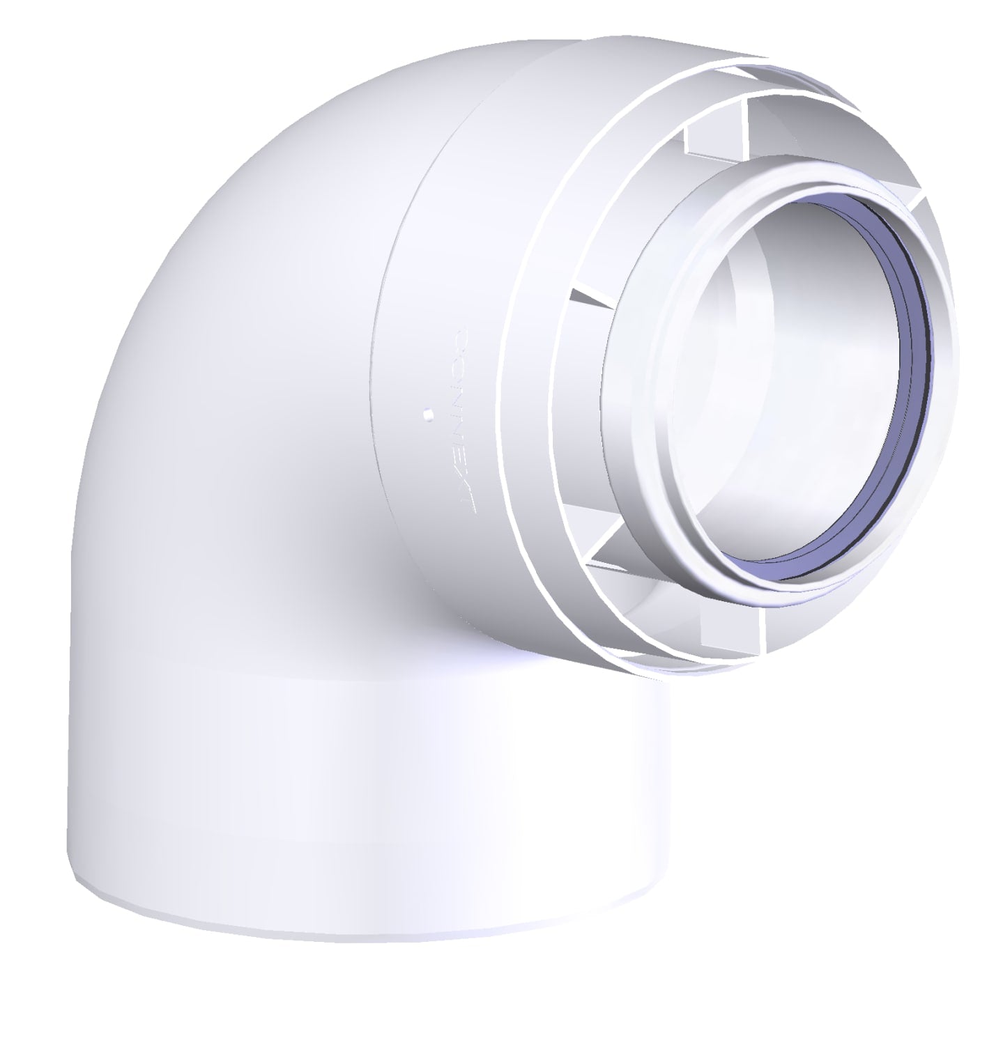 80/125 Metalbestos ConneXt vinkelstykke 87° PP/Alu
