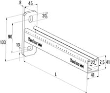 Samontec vægkonsol FCS 600