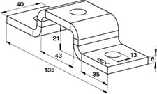 41/21 mm FUS21 montageskinne 2 meter