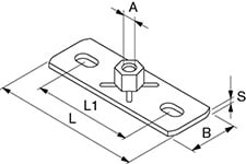 Samontec GPL M8 syrefast grundflange