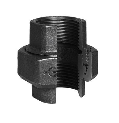 1/2" Sort union muffe/muffe