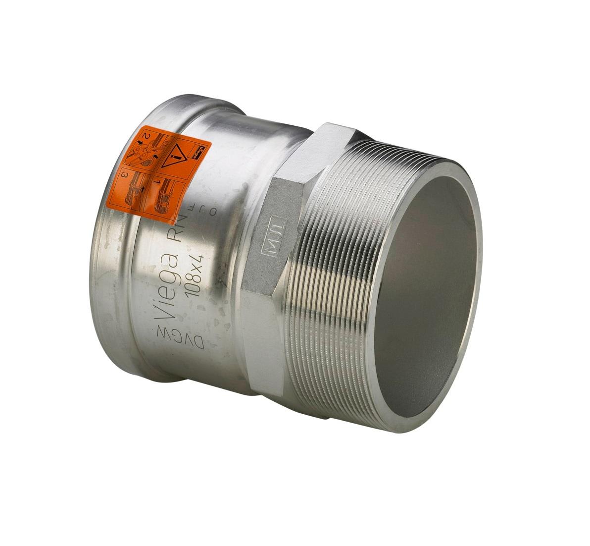 35 mm x 1.1/4" Overgang Sanpress Inox muffe/nippel